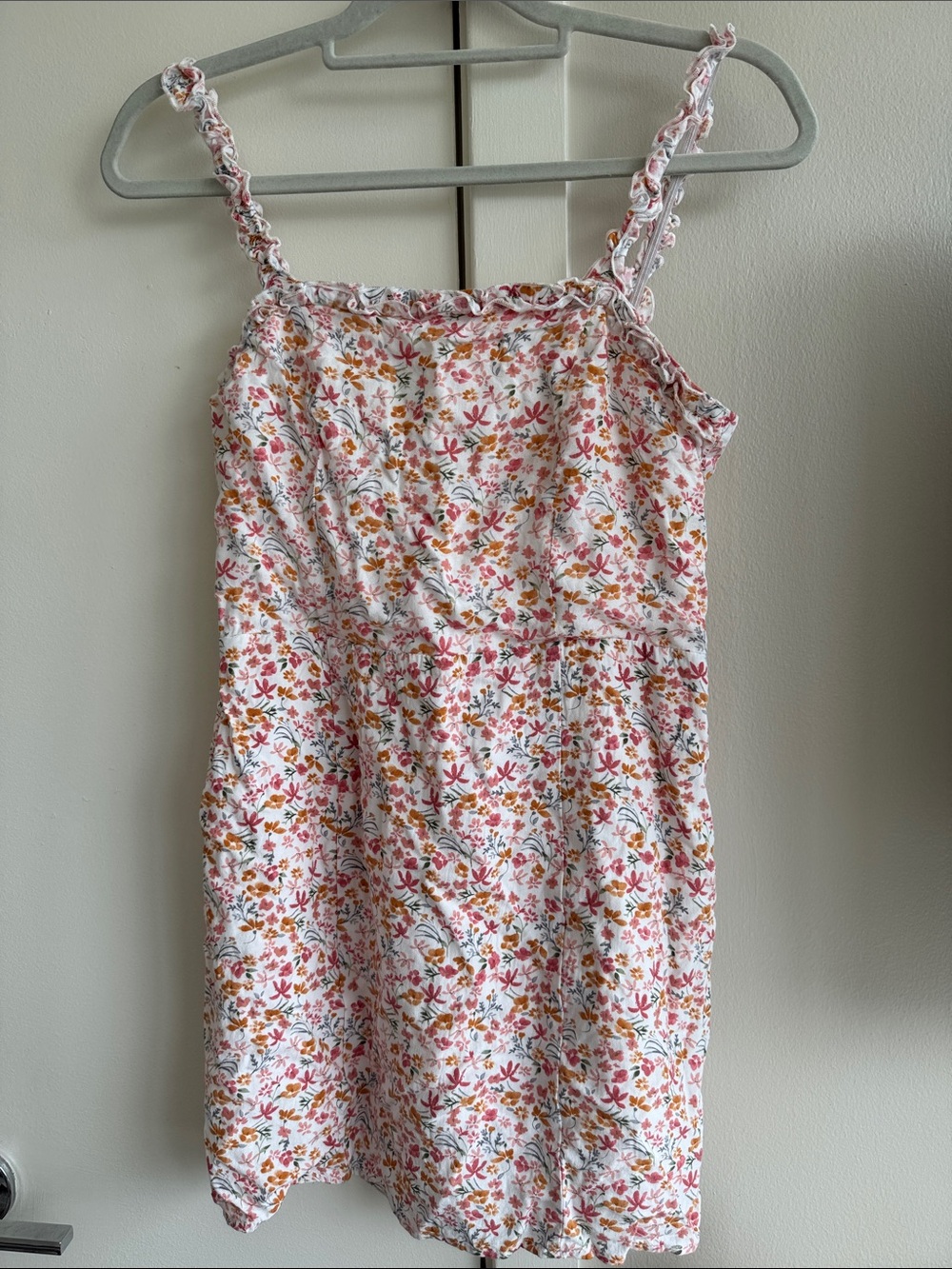Floral Ruffled Strap Sundress